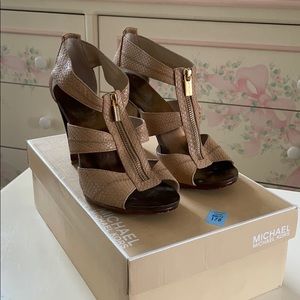 Tan Zip Michael Kors Heels